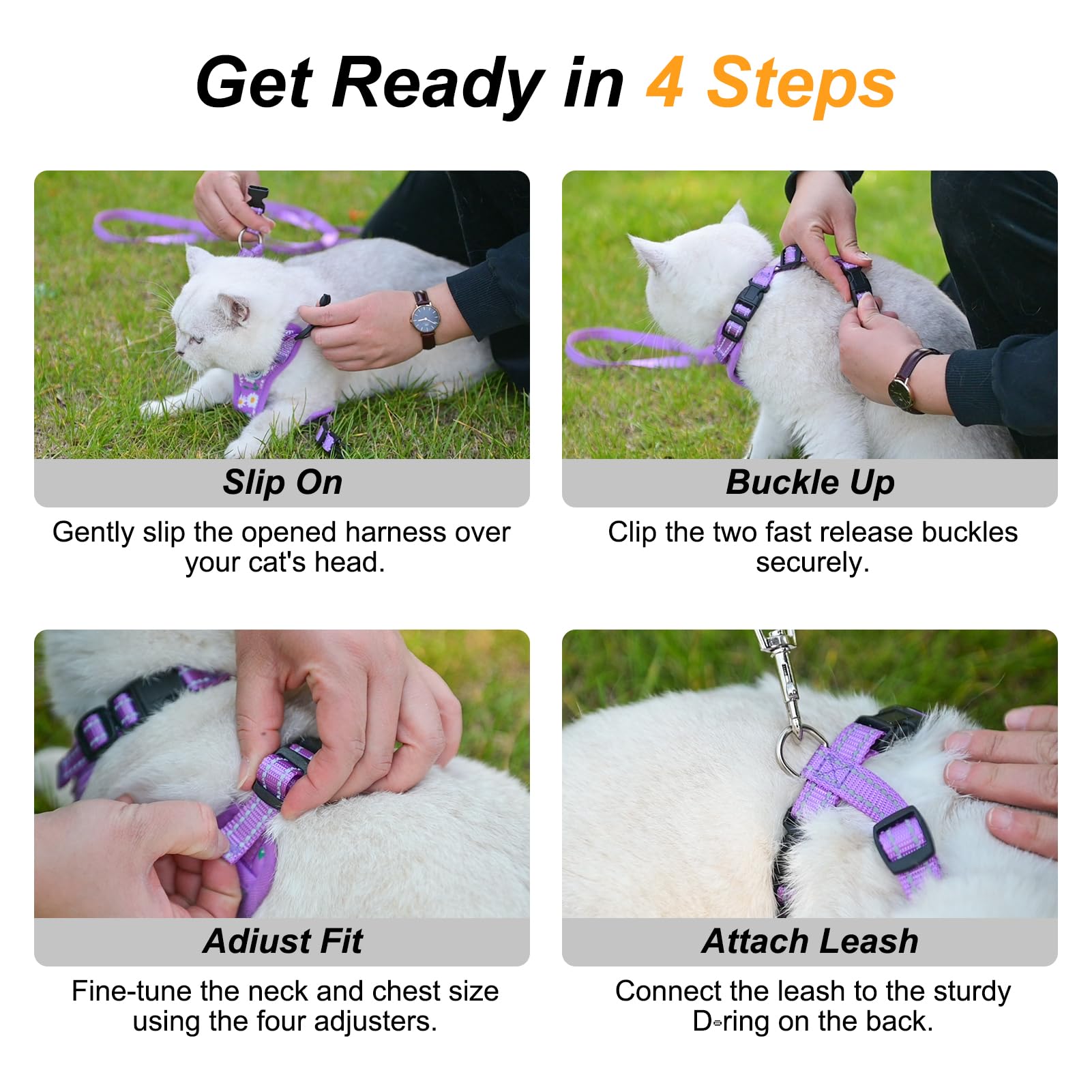 BEAUTYZOO dual chest buckles simplify wearing for pets