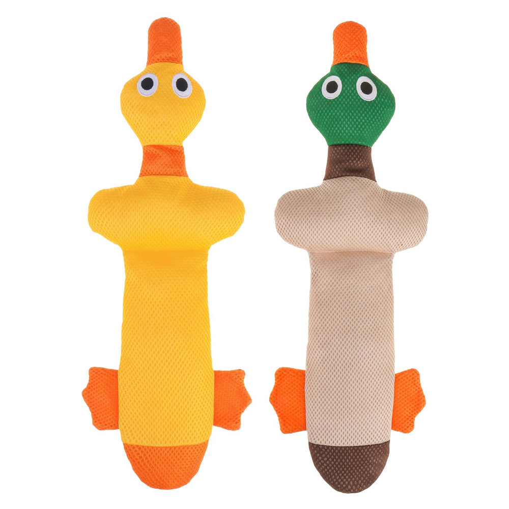 BEAUTYZOO duck-design pool toy blue and red, engaging water play for dogs.