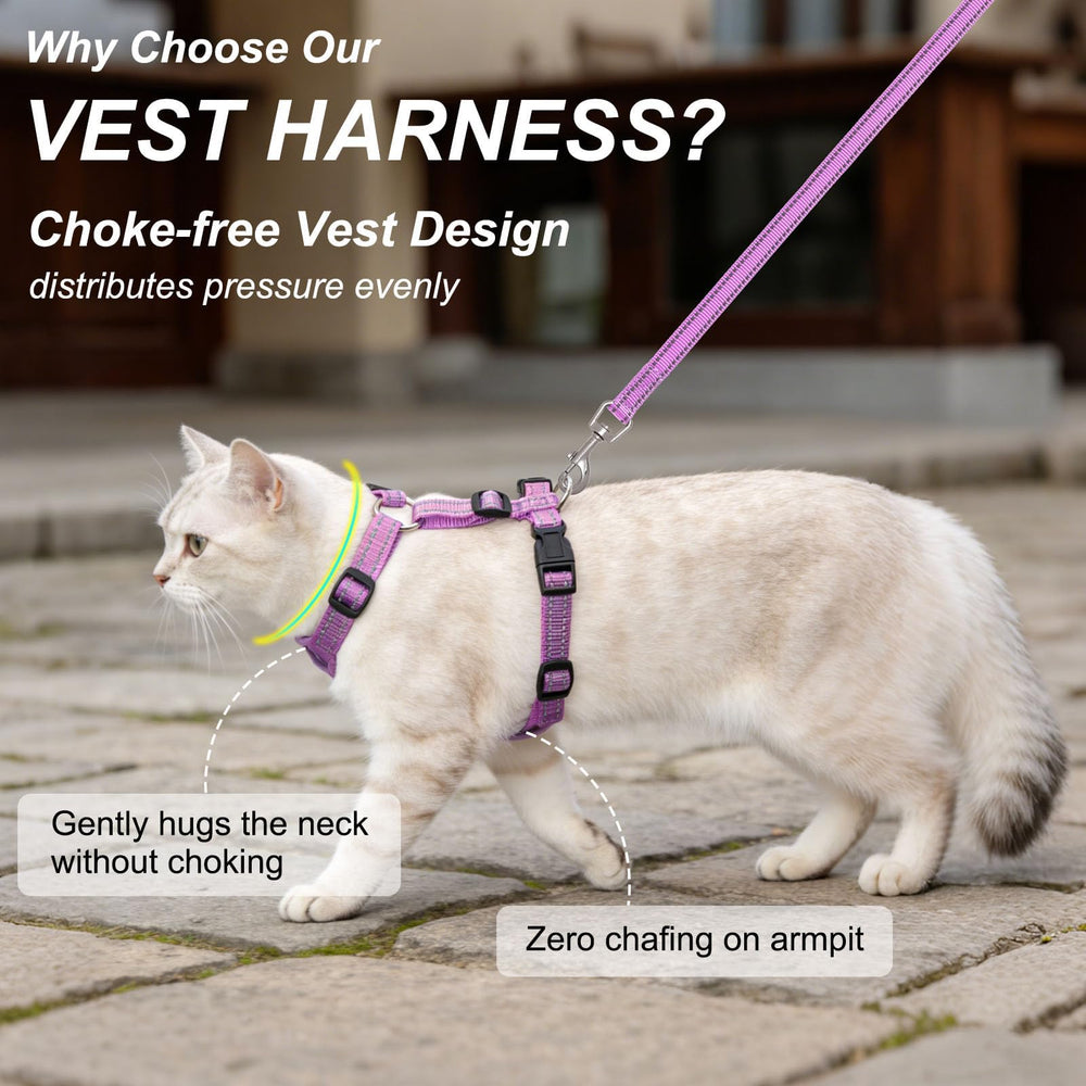 BEAUTYZOO escape-proof vest harness keeps your cat secure during adventures.