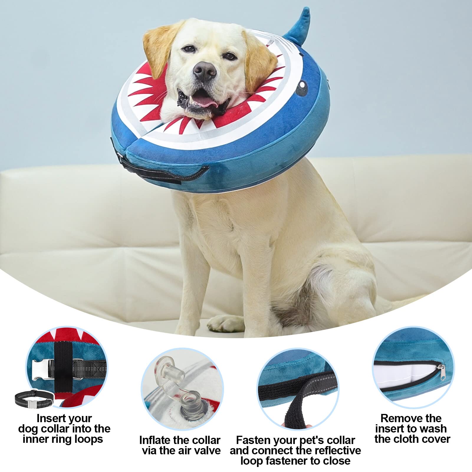BEAUTYZOO neck-pillow function supports comfortable rest while wearing the collar.