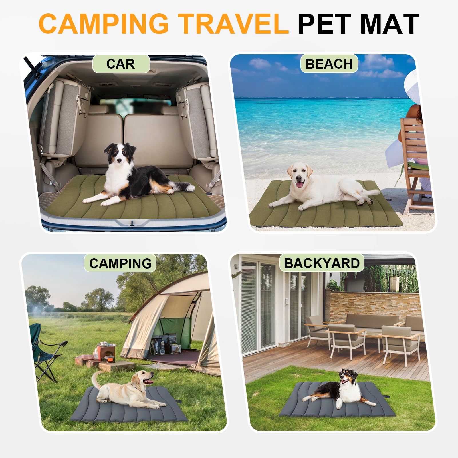 BEAUTYZOO Outdoor Dog Bed 180g Cushion; cloud-like comfort that lasts.