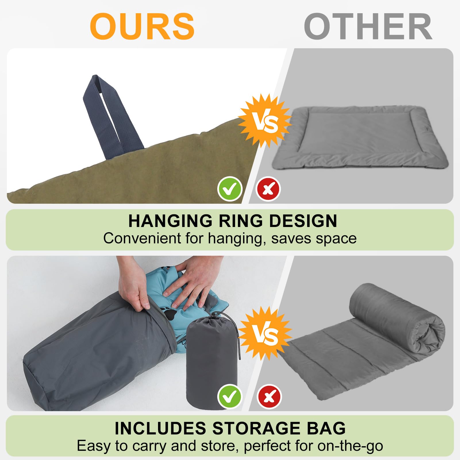 BEAUTYZOO Outdoor Dog Bed Machine Washable; effortless cleaning after adventures.