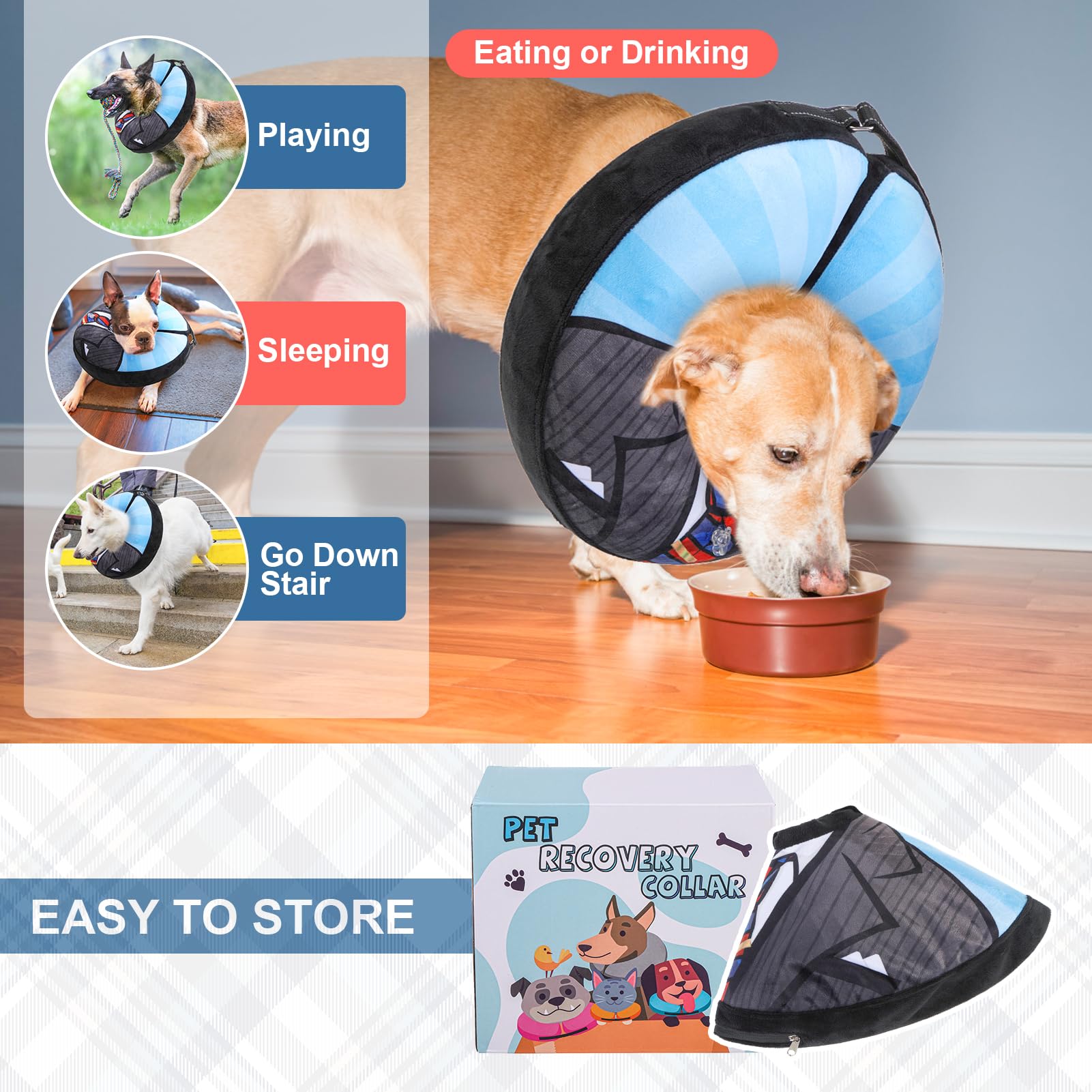 Inflatable, lightweight design reduces bulk compared to traditional cones.