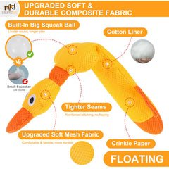 BEAUTYZOO squeaky dog toy closeup with built-in squeaker for interactive play.