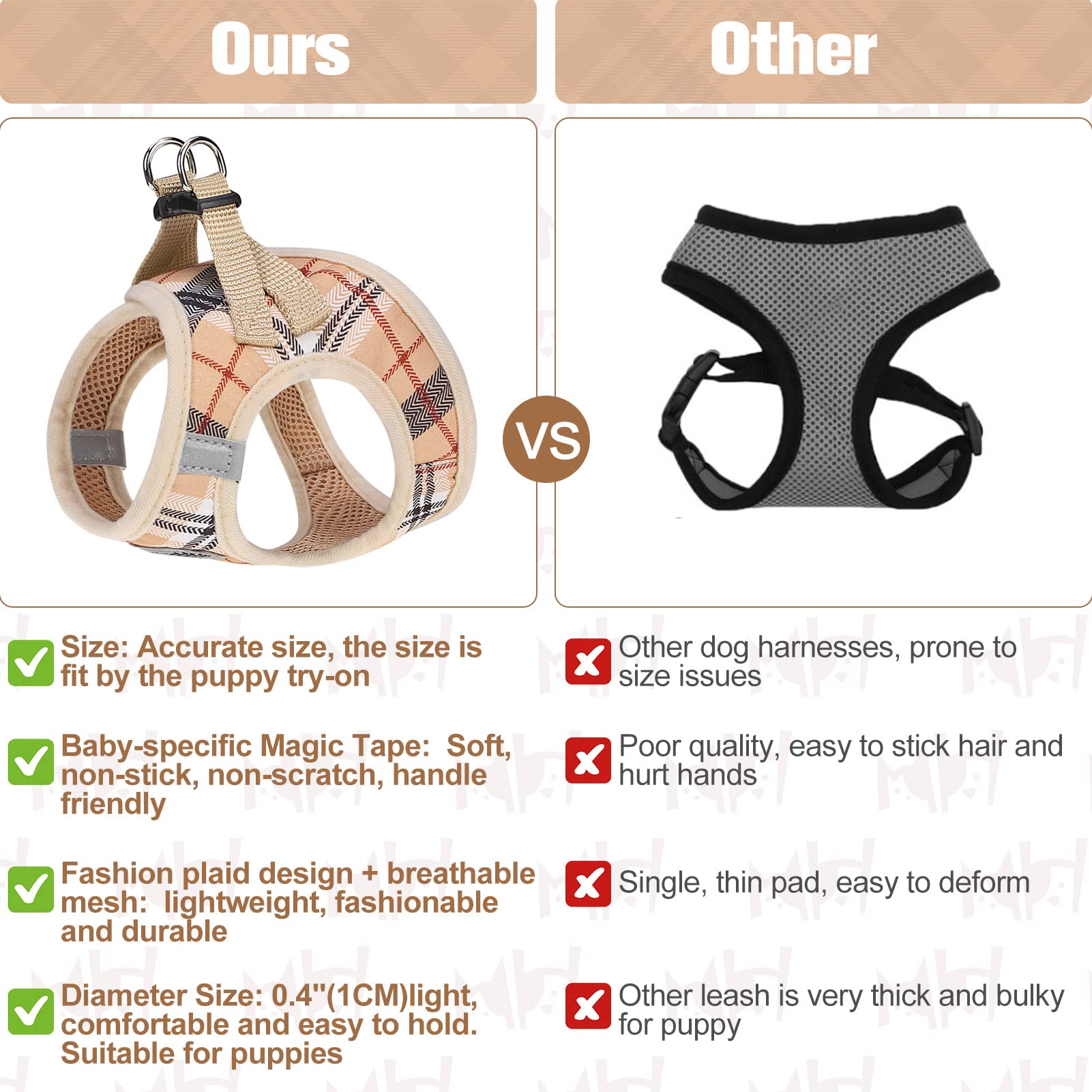 BEAUTYZOO vest-style harness distributes pressure across chest