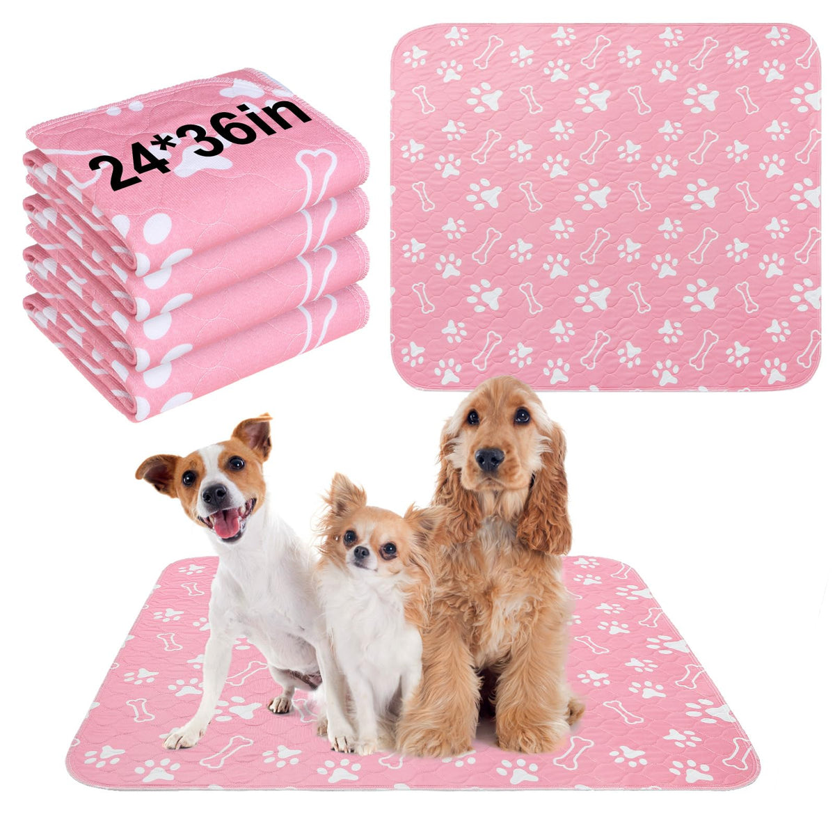 BeautyZOO washable pee pad pattern with anti-slip design for safe use.