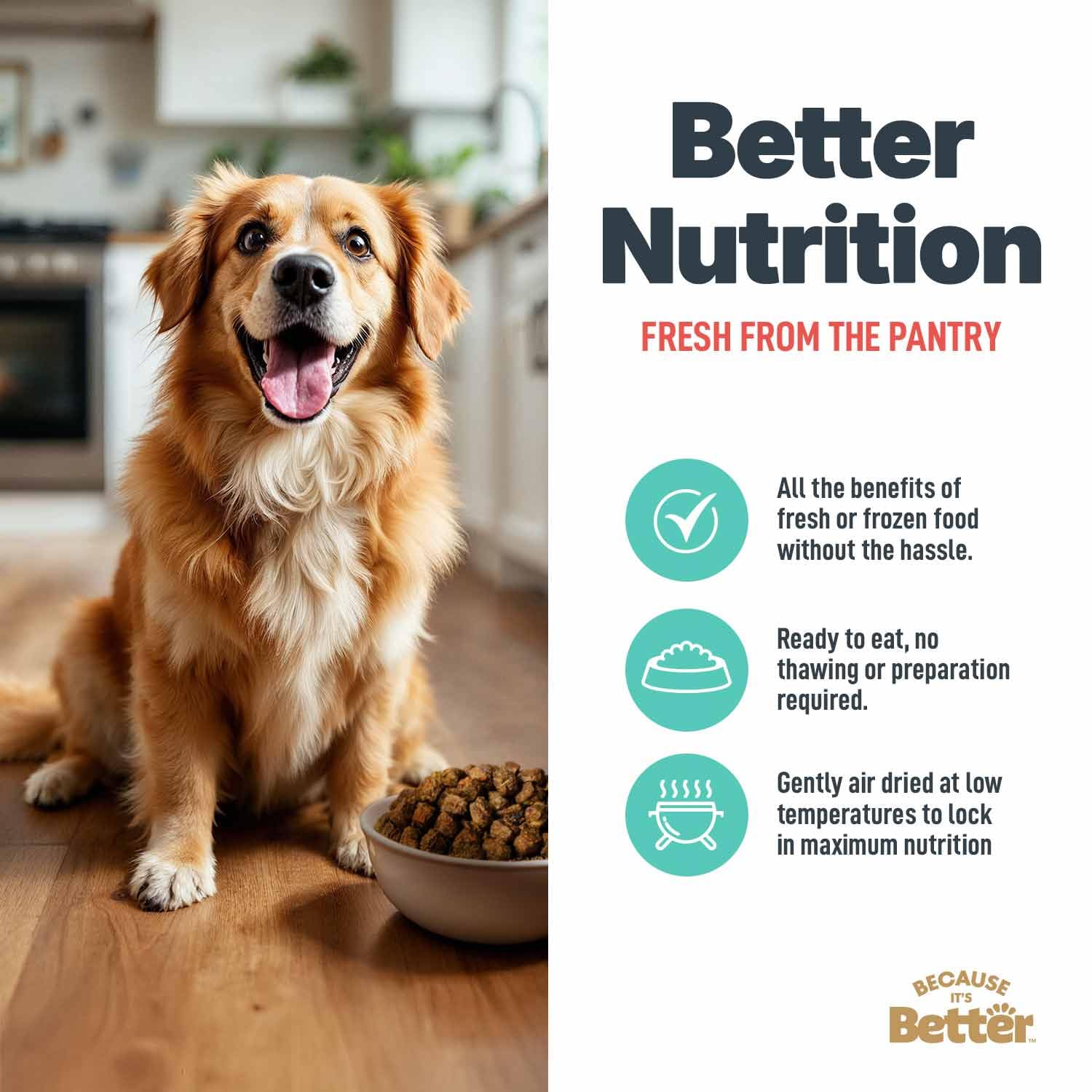 Because It's Better complete meal or topper options add flavor and variety to meals.