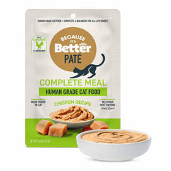 Because It's Better Pate packaging front shows a 12-pack for easy mealtime planning.