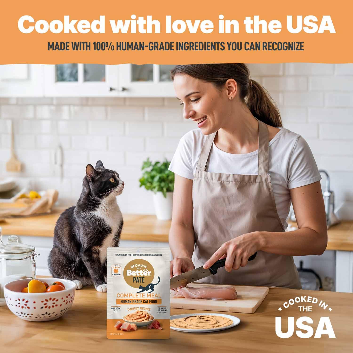 It's Better Pate paté texture for easy portioning and serving.