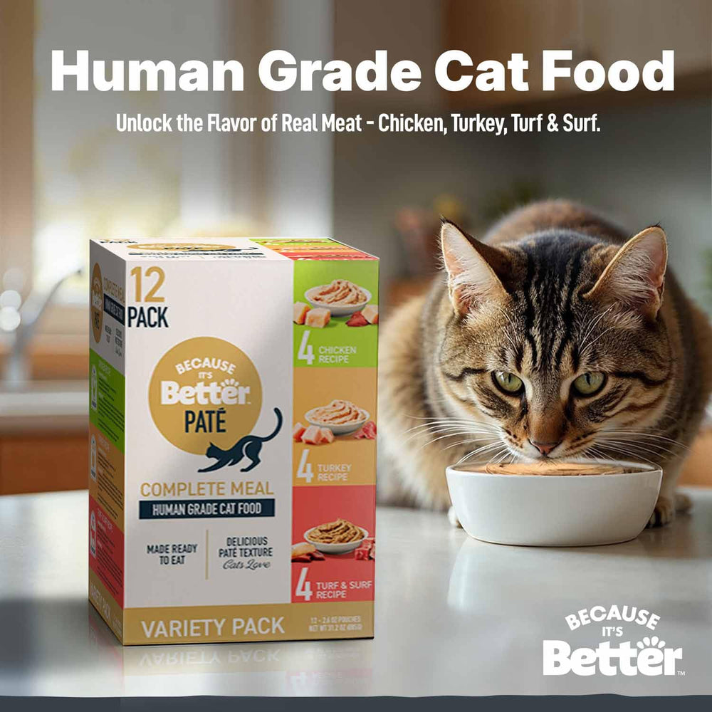 Because It's Better Smooth Pate Texture features creamy, easy-to-chew consistency.