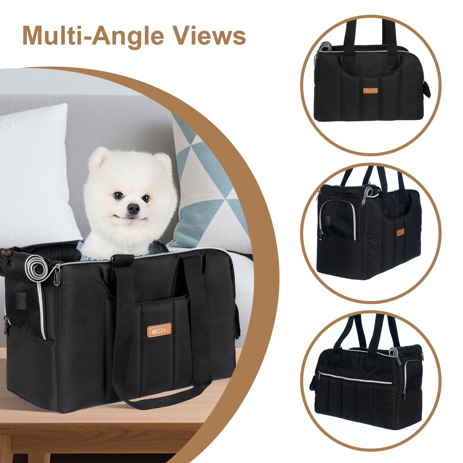 Becivi breathable mesh panel dog carrier promotes airflow during travel