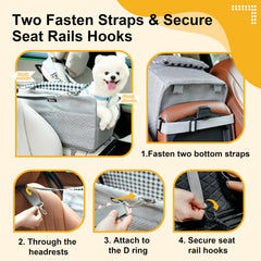 Becivi console dog seat under-seat base provides sturdy anti-collapse support.