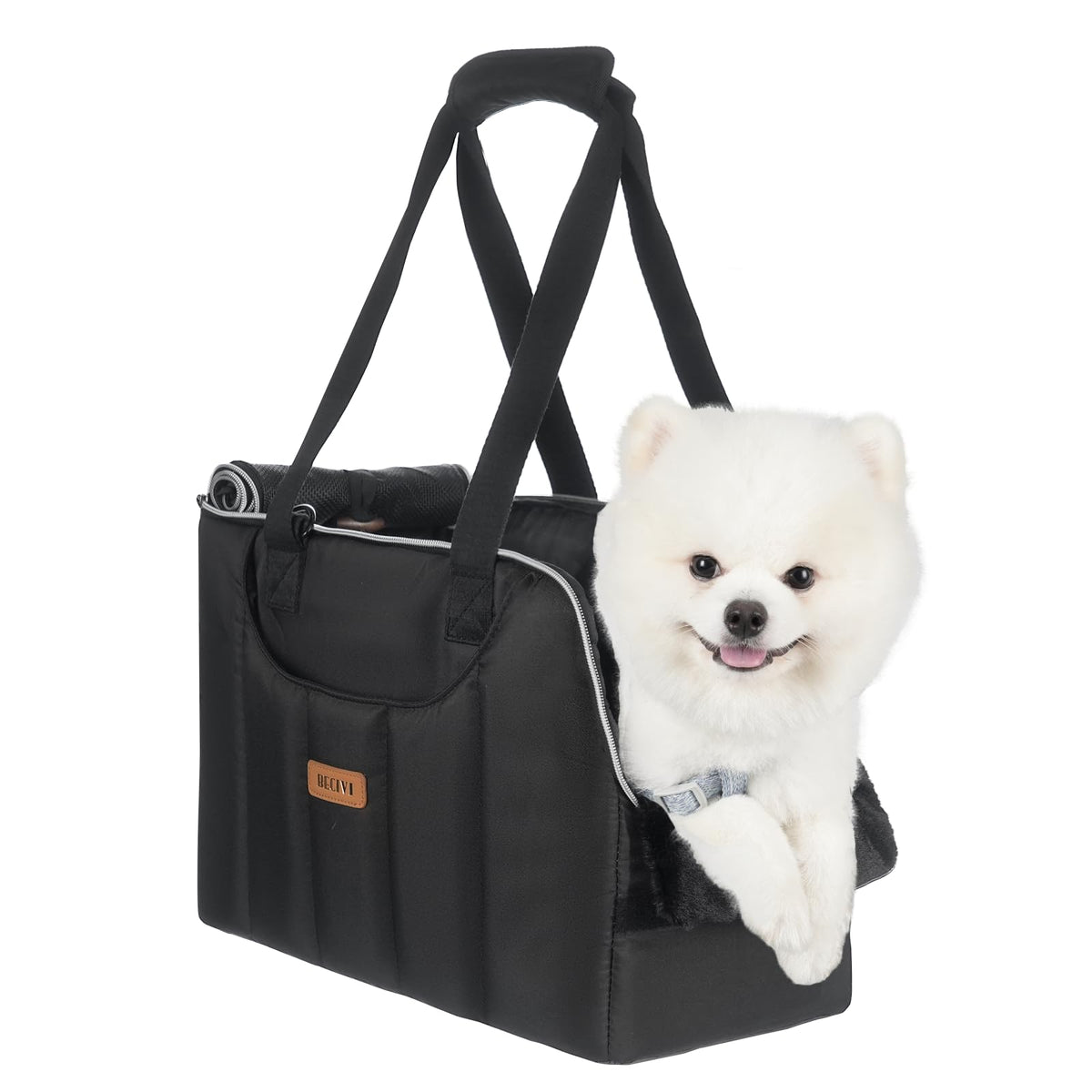Becivi dog purse carrier with front pillow offers cozy support for travel