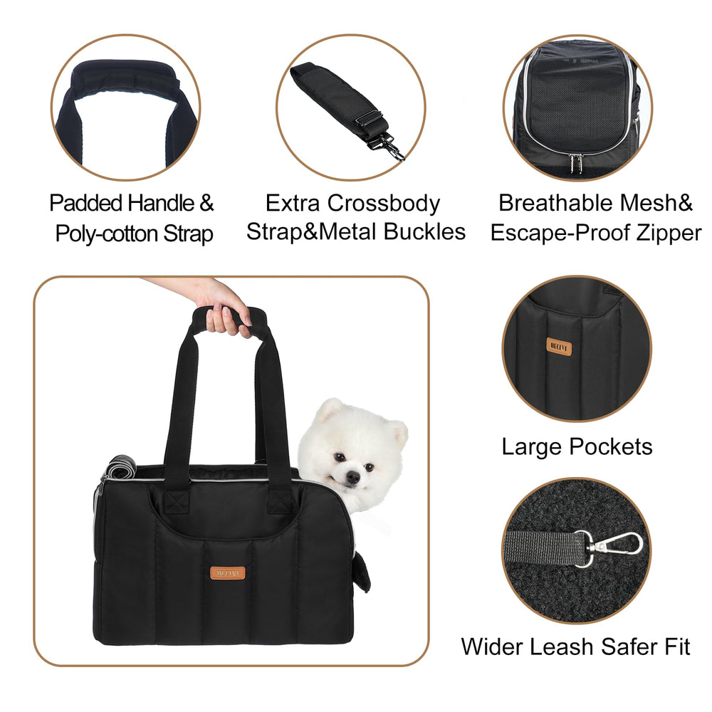 Becivi small pet carrier with anti-collapse base for stability