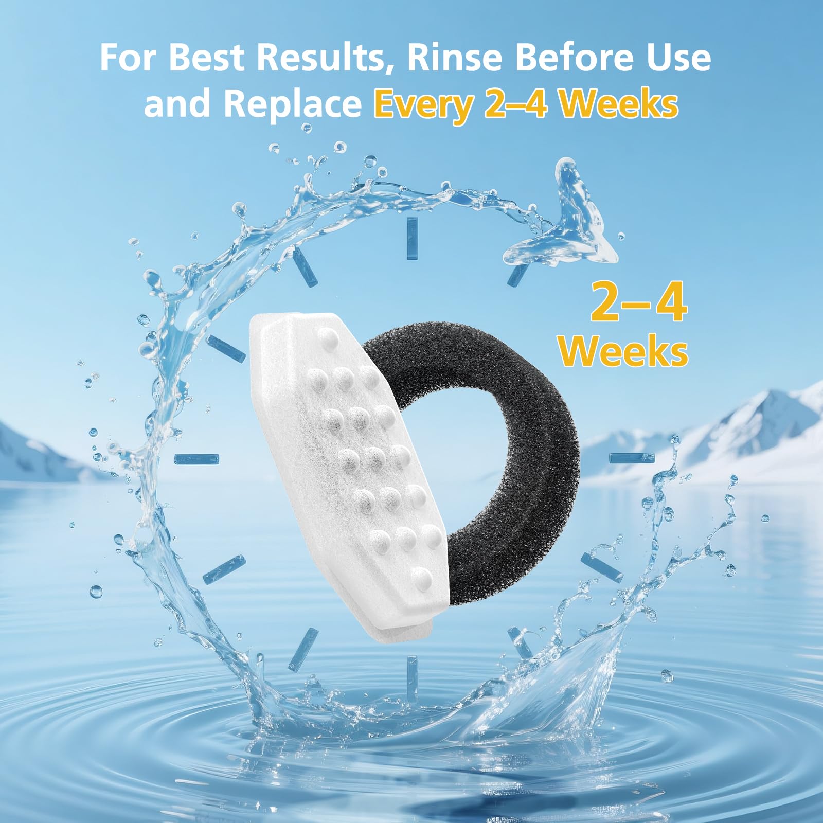 Beckacher durable filter material helps keep water tasting fresh for pets.