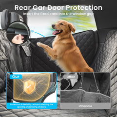 BeComfee dog seat cover wide fit for trucks and SUVs provides more stretch.