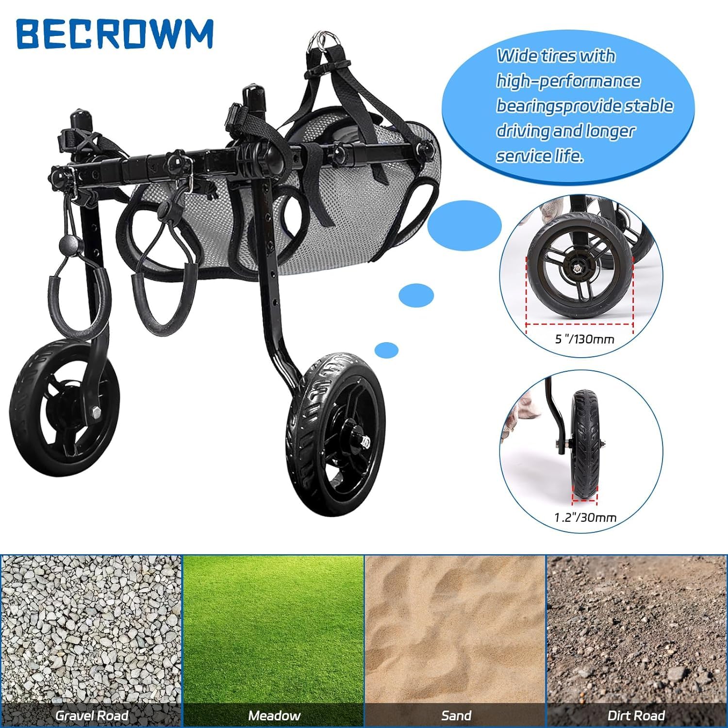 BECROWM durable frame highlights sturdy, lightweight construction for daily use.