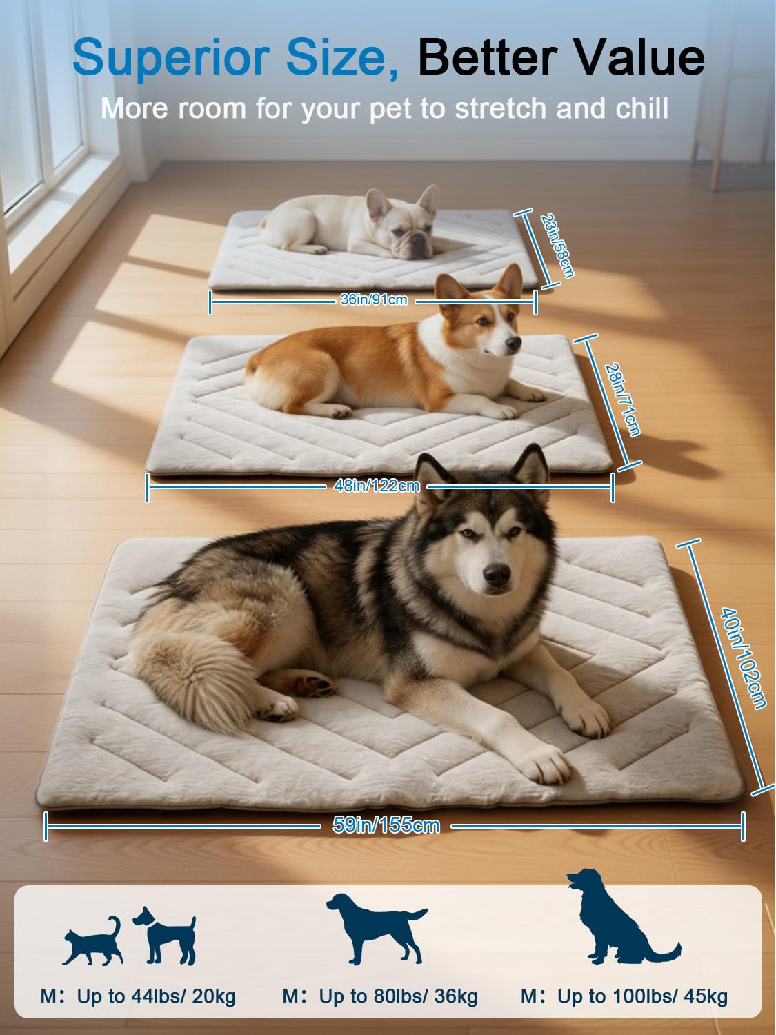 BECROWM pet comfort cooling pad suitable for dogs and cats.