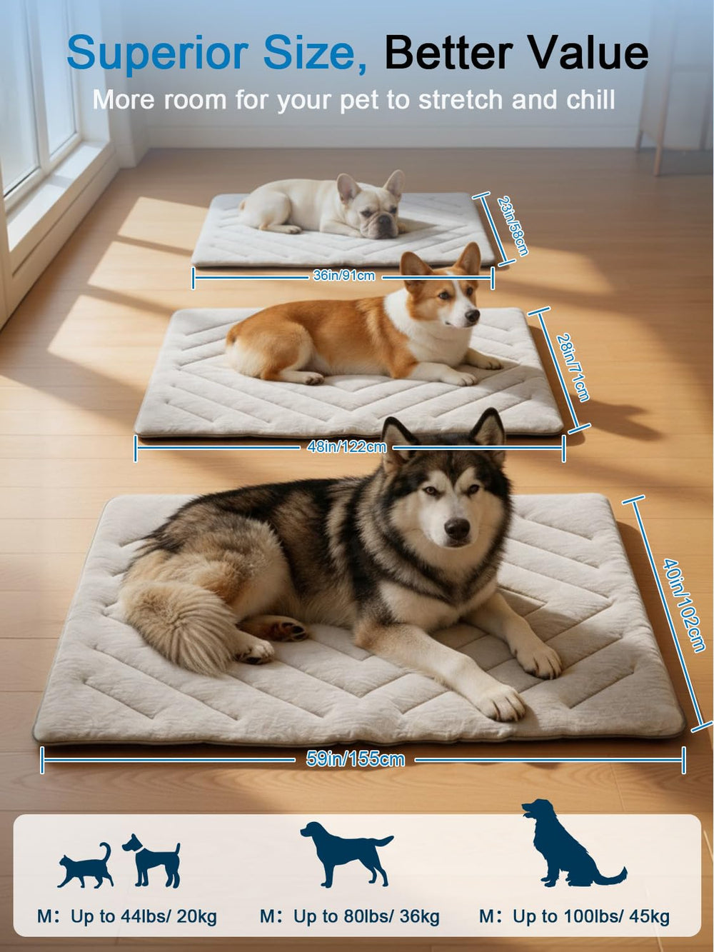 BECROWM pet comfort cooling pad suitable for dogs and cats.