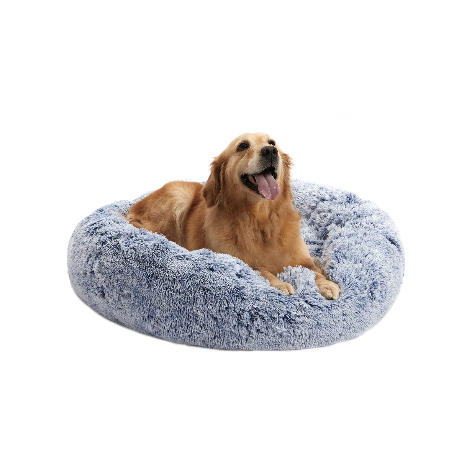 Bedfolks Calming Donut Bed close-up of plush fur for cozy naps