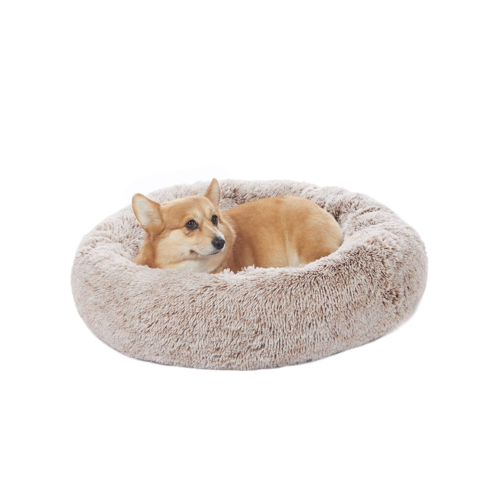 Bedfolks Calming Donut Bed with 30-inch round plush design for cozy, secure naps.