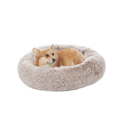 Bedfolks Calming Donut Bed with 30-inch round plush design for cozy, secure naps.