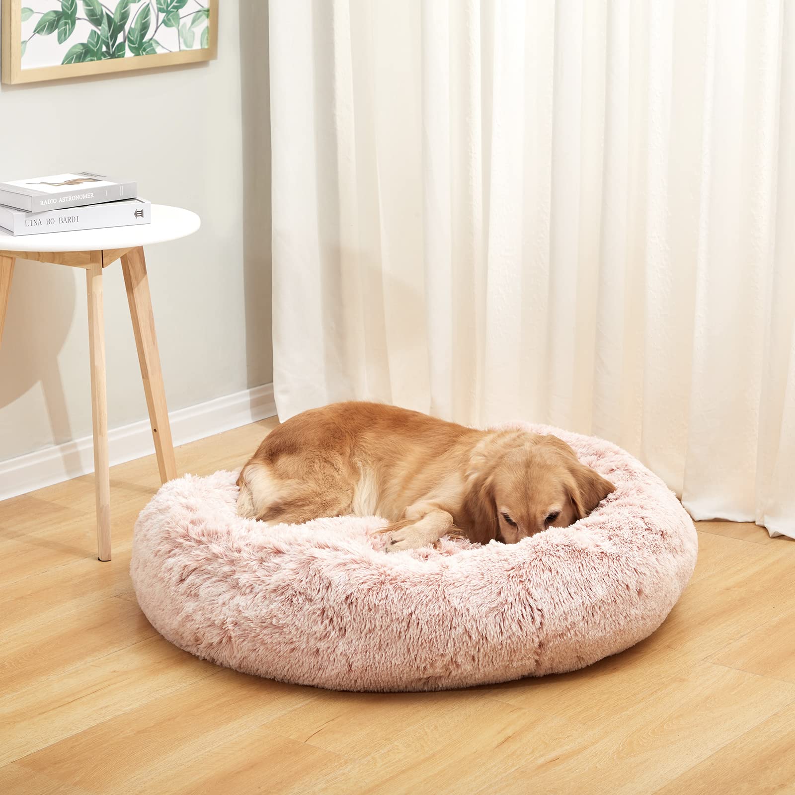 Bedfolks Calming Donut Bed donut shape close-up highlights plush, comforting feel.
