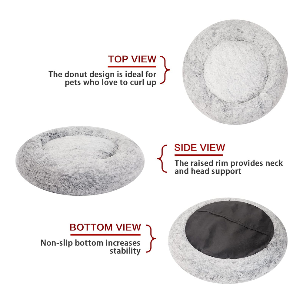 Bedfolks Calming Donut Bed anti-slip bottom keeps mats in place