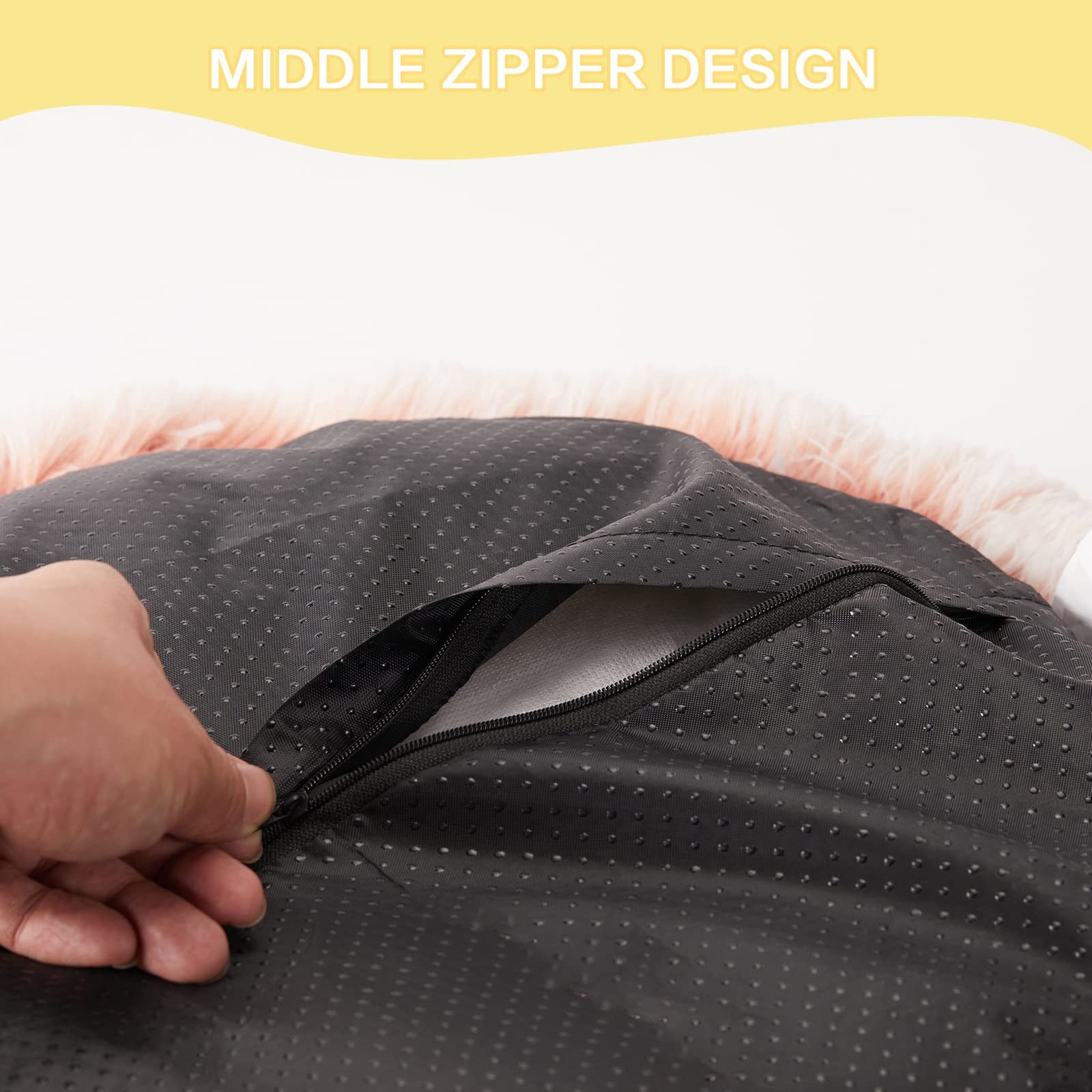 Bedfolks Calming Donut Bed machine-washable cover enables easy cleaning.