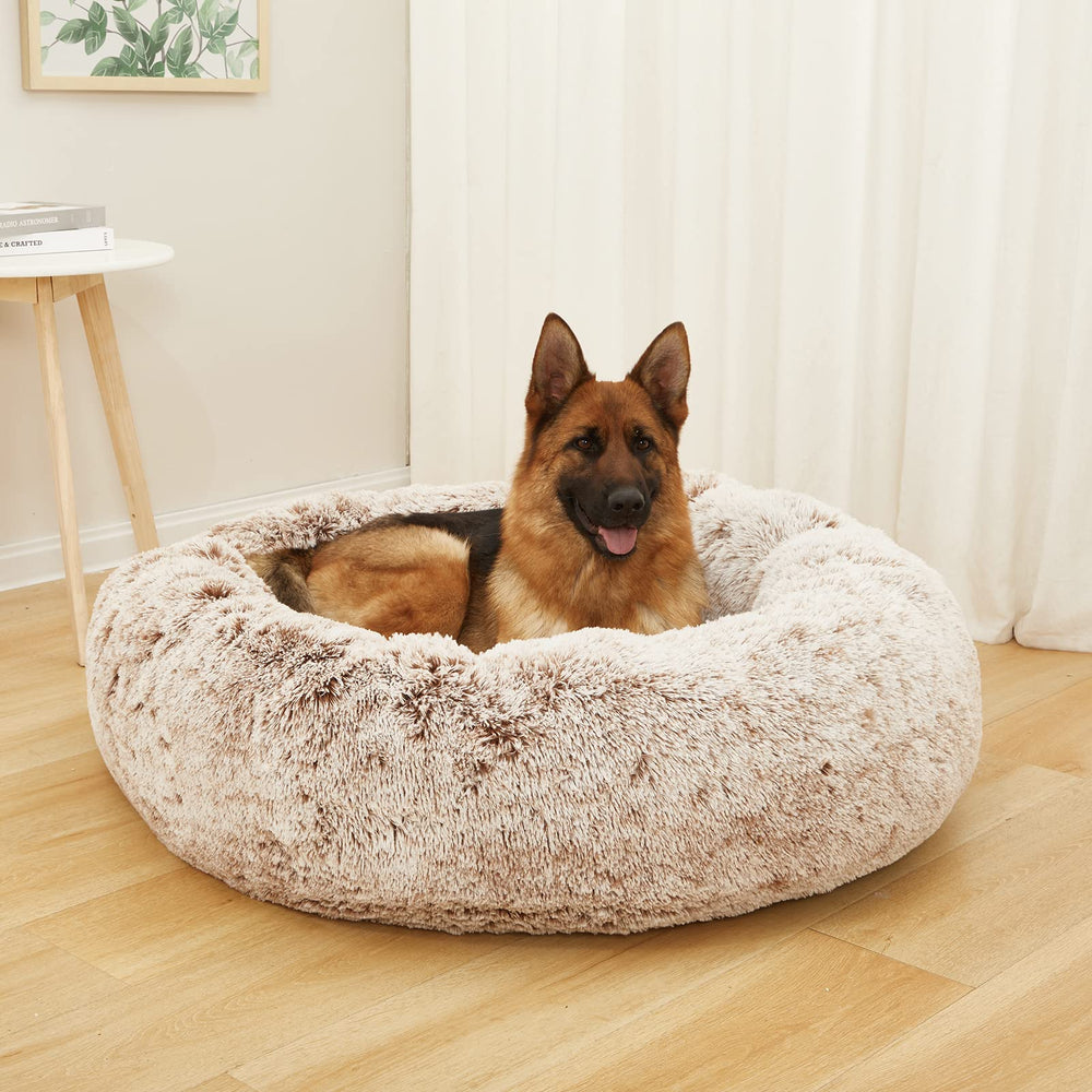 Bedfolks Calming Donut Dog Bed top view highlights cozy symmetry.