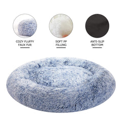Bedfolks Navy-blue cover on large dog bed for roomy lounging