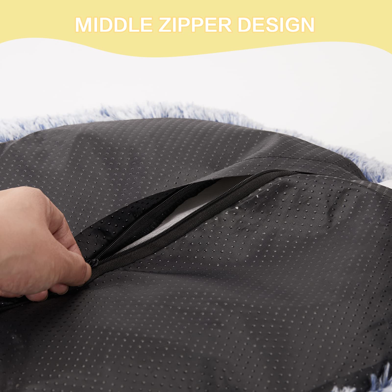Bedfolks Raised rim supports neck and head for comfort