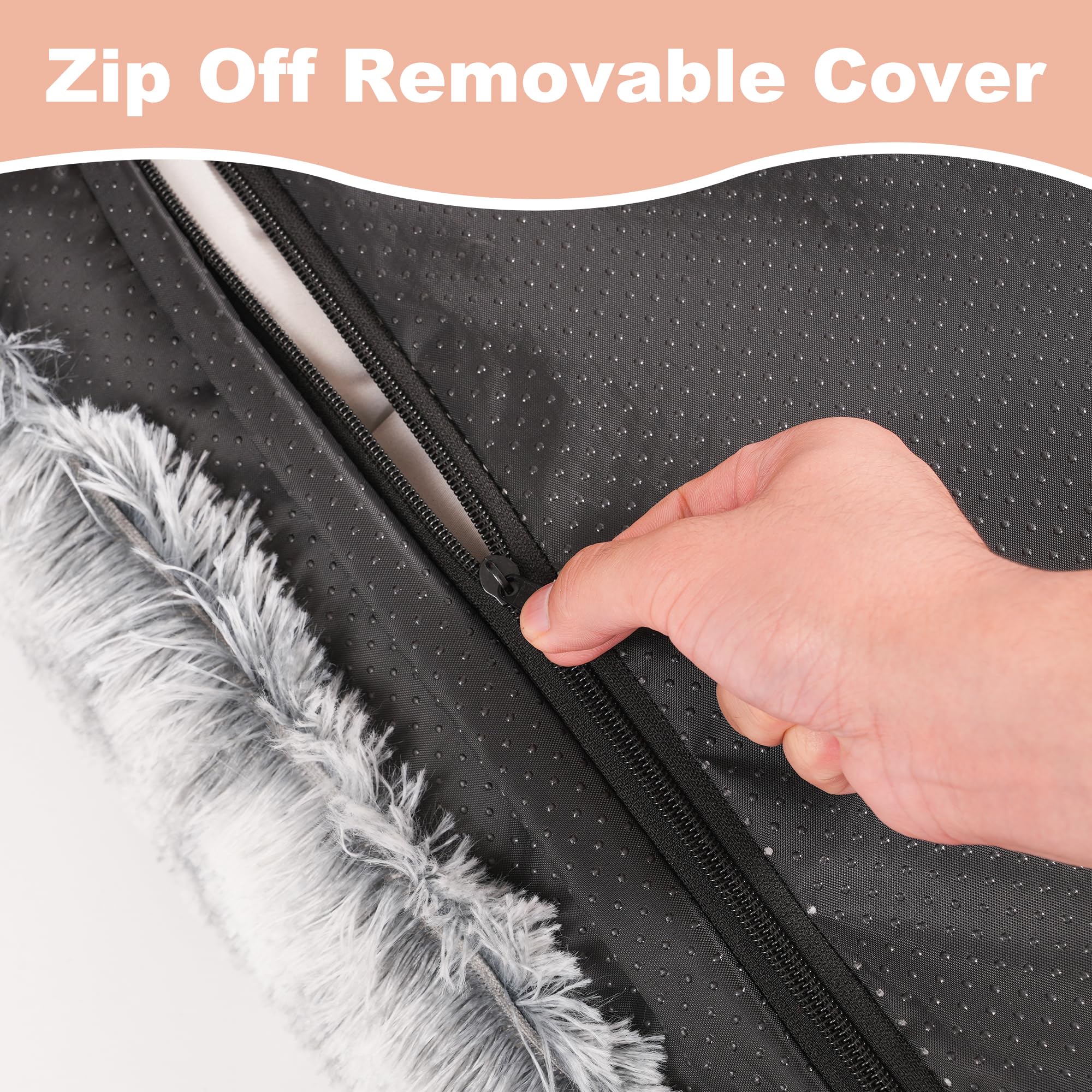 Bedfolks waterproof crate bed non-slip bottom keeps the bed in place.