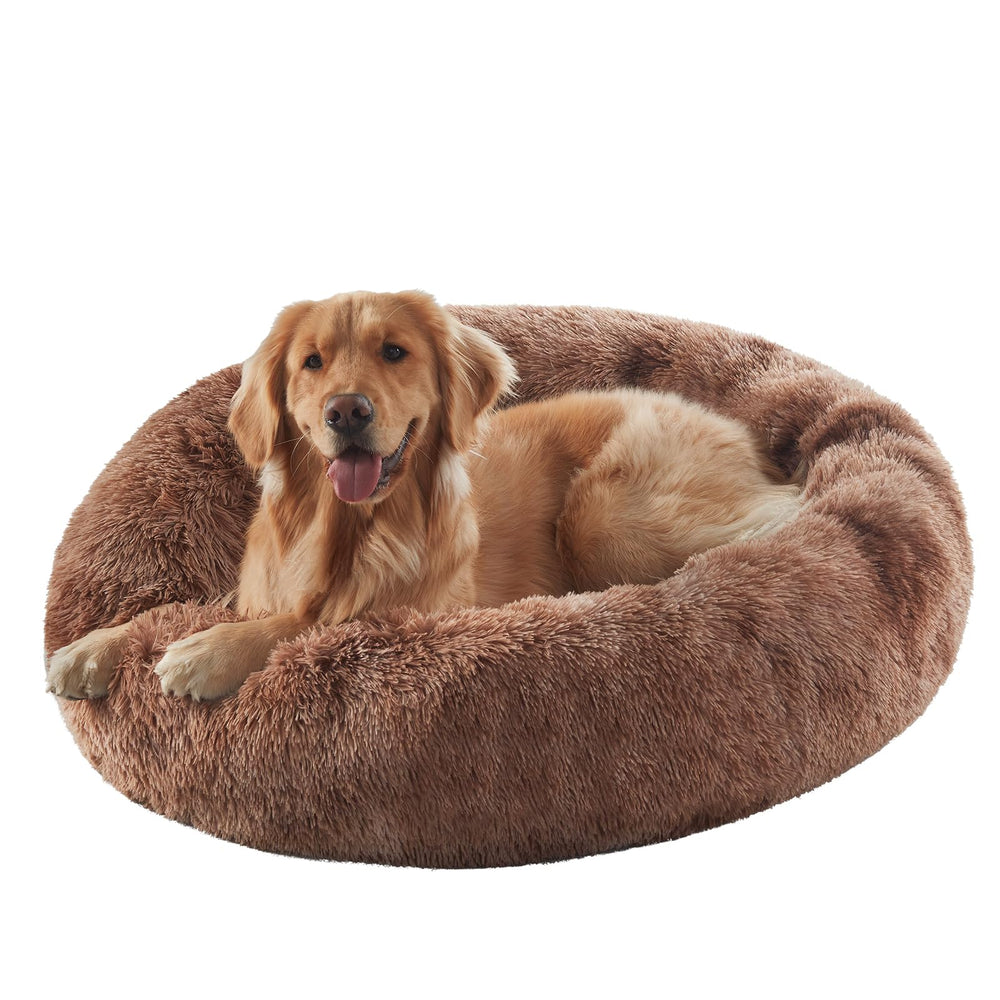 BedStill donut dog bed outer view showing cozy, secure resting space.