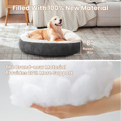 BedStill removable-washable cover on the large donut bed for easy cleaning.
