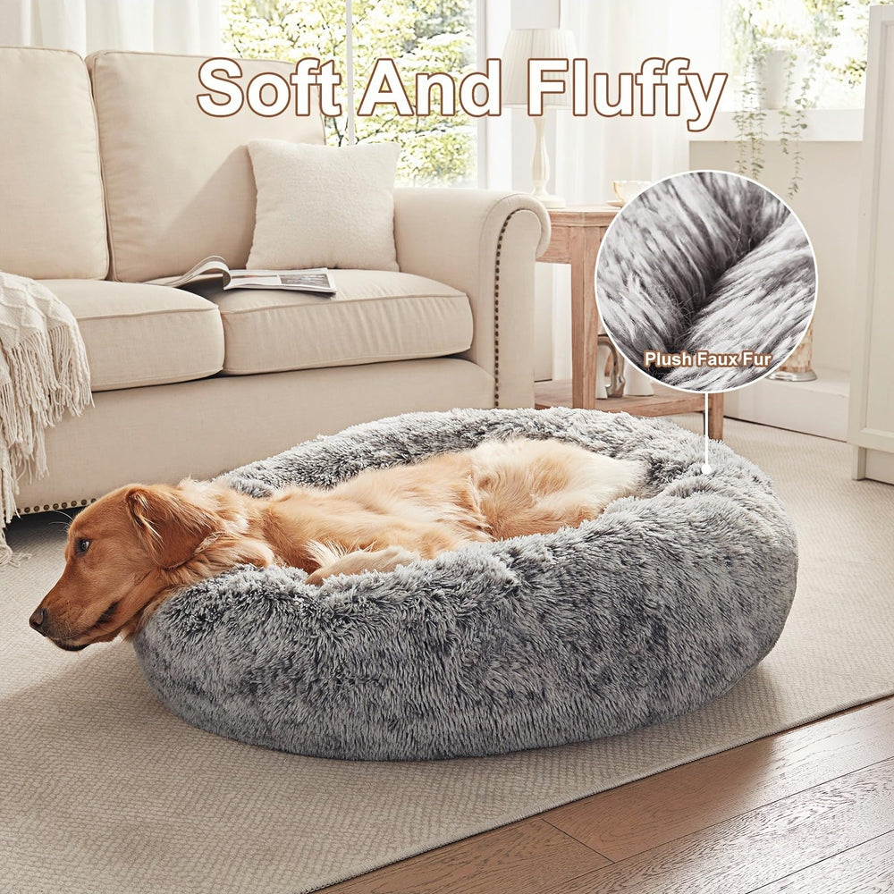 BedStill donut dog bed anti-slip base prevents sliding