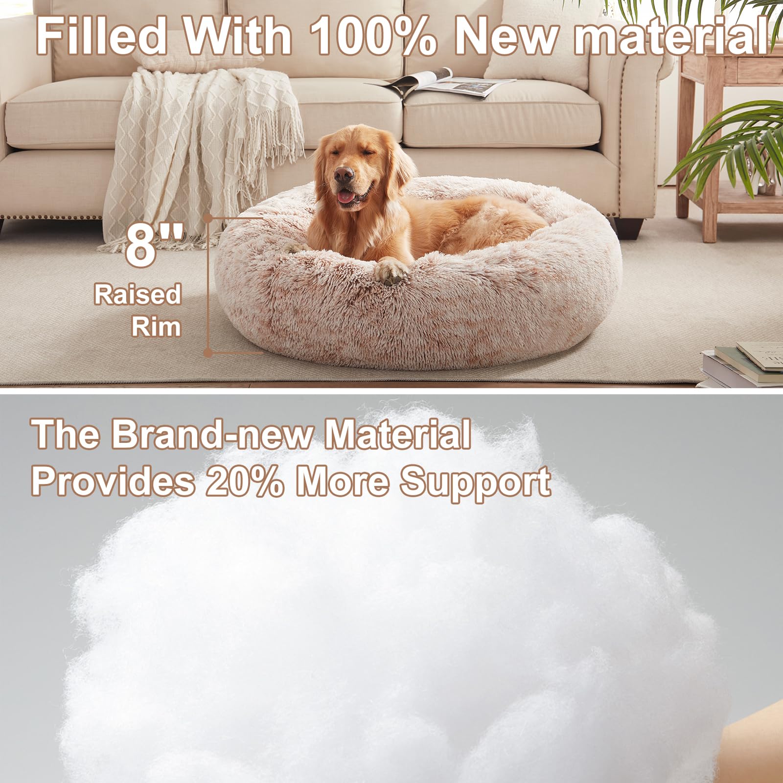Removable washable cover on BedStill donut bed for easy cleaning