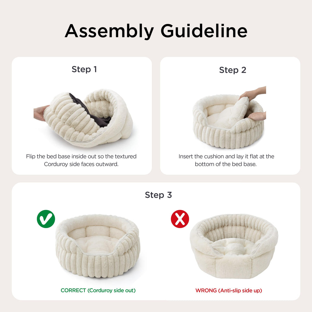 Bedsure 360-support cat bed provides secure wraparound sides for lounging.