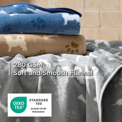 Bedsure pet blankets on a couch, illustrating cozy home use for small pets.