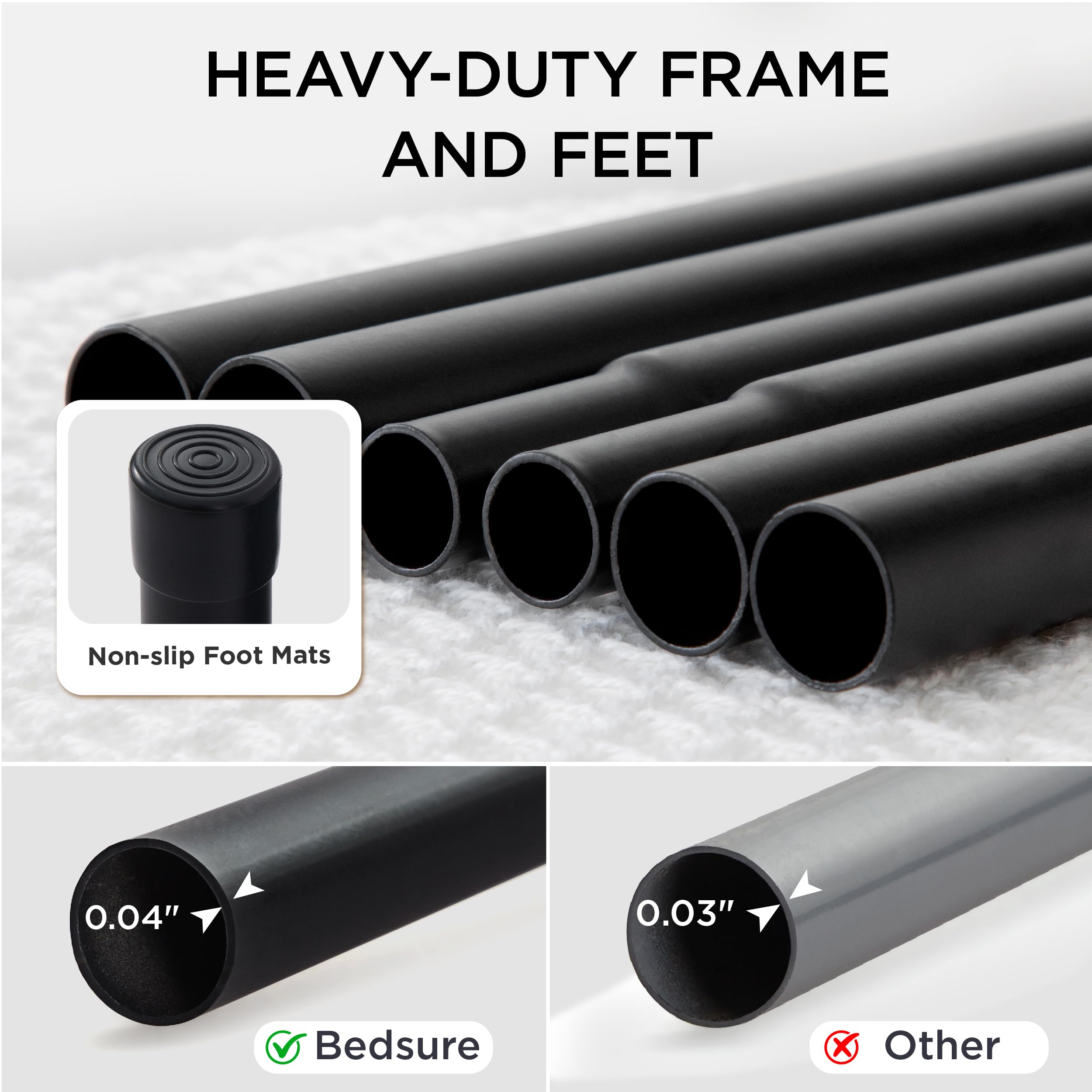 Bedsure 8-inch elevated dog bed supports large dogs comfortably.