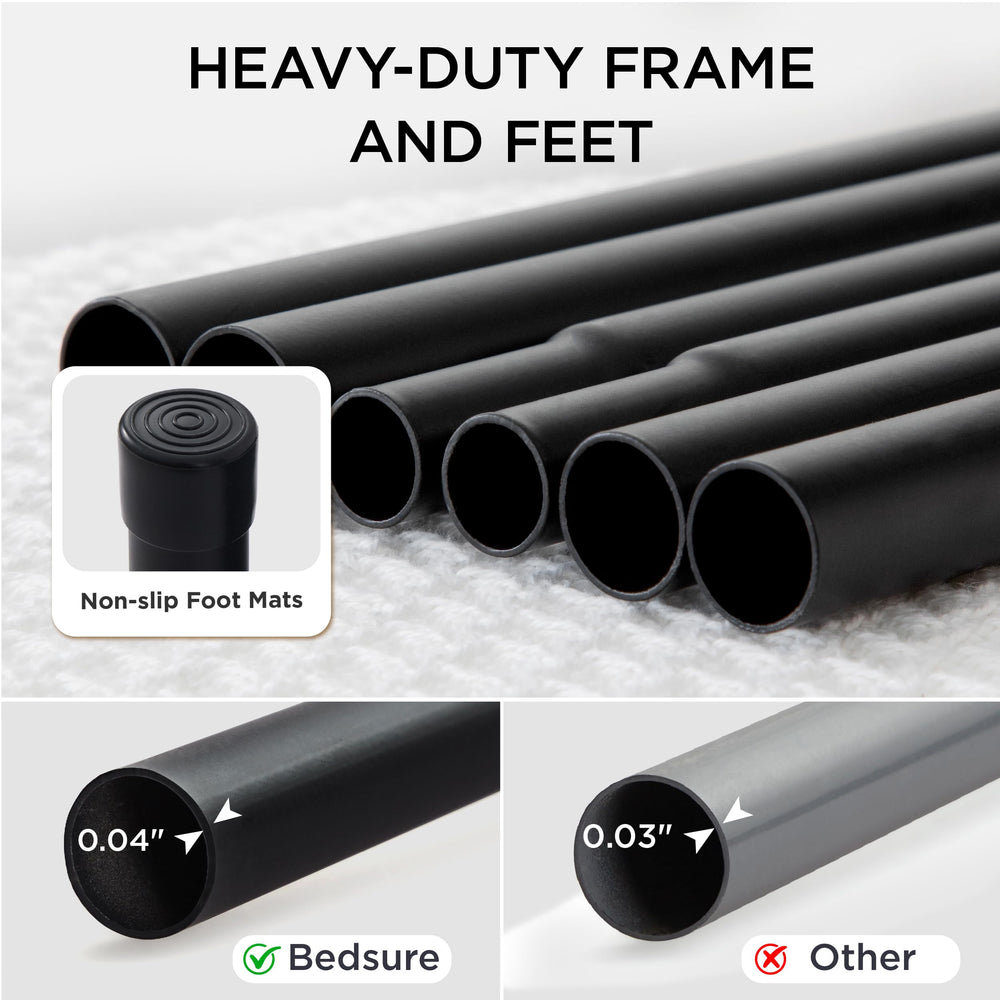Bedsure 8-inch elevated dog bed supports large dogs comfortably.