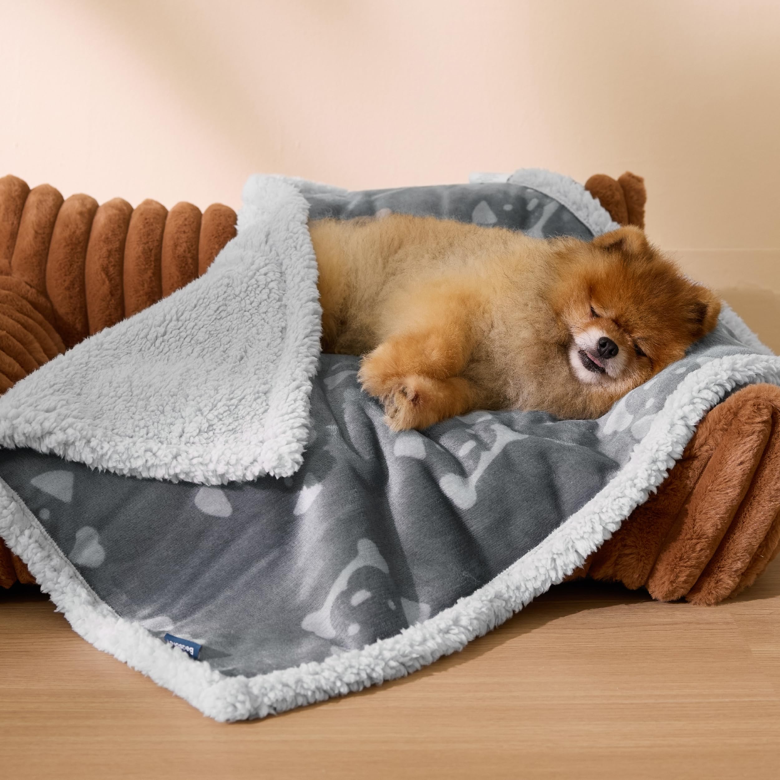 Bedsure anchor gray travel image suggests on-the-go protection for pets.
