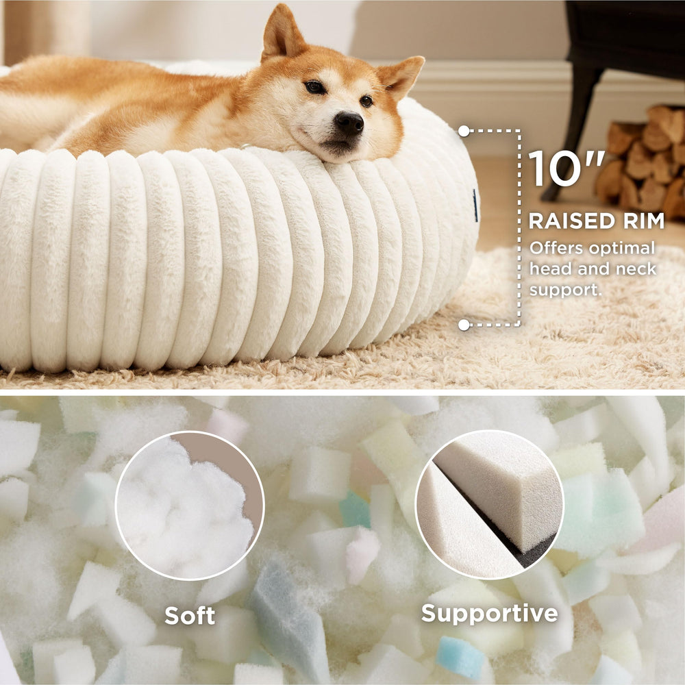 Bedsure anti-slip bottom keeps the round bed stable during play