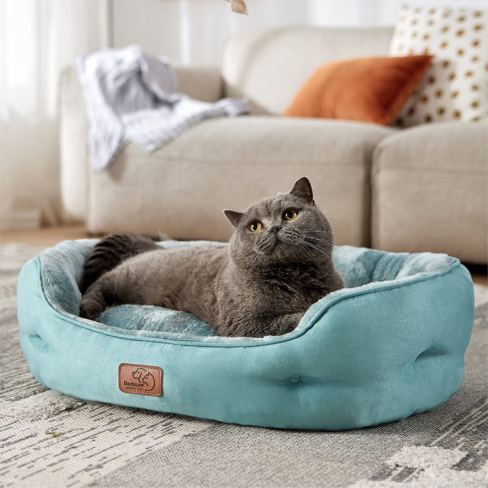 Deeply cushioned bolster providing head and neck support for comfortable lounging.