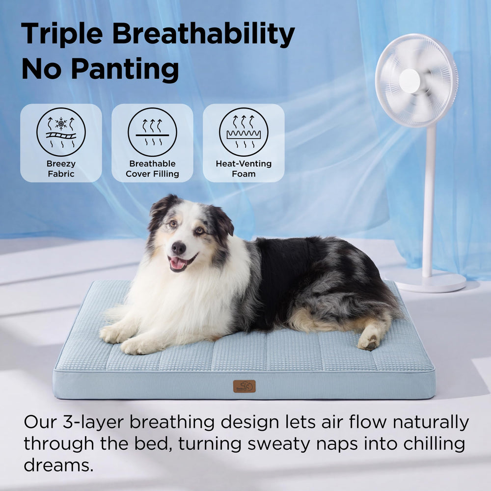 Bedsure breathable top fabric enhances airflow to keep pets cool.