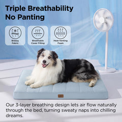 Bedsure breathable top fabric enhances airflow to keep pets cool.