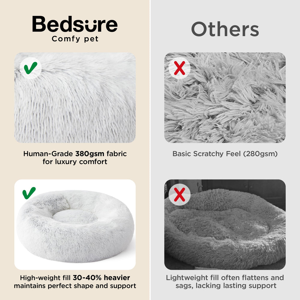 Bedsure calming cat bed showing the donut design for calm lounging.