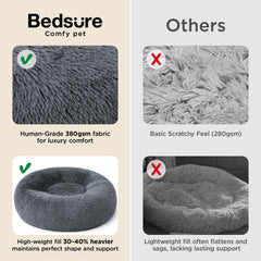 Bedsure calming dog bed showing anti-slip base for stability.