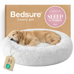 Bedsure Calming Dog Bed extra-large 45-inch donut front view for curling dogs