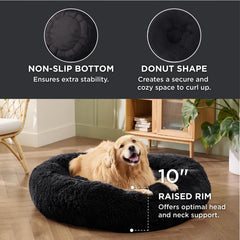 Bedsure faux-fur dog bed delivering ultra-soft plush comfort for naps